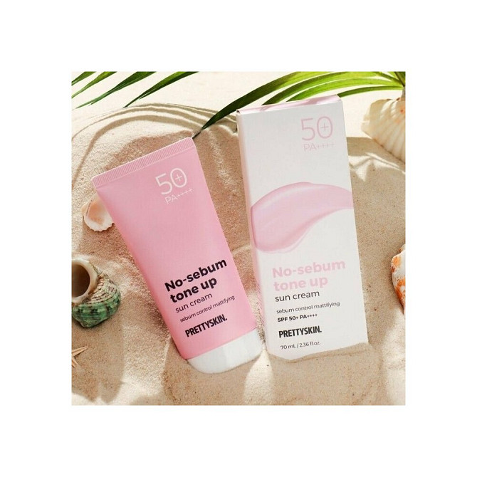 Тонизирующий солнцезащитный крем, PrettySkin No Sebum Tone Up Sun Cream SPF50+PA, 70 мл  - изображение 1
