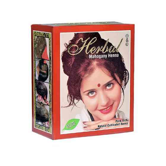 Хна для волос Махагони марки Хербул (Mahogany henna Herbul), 60 грамм 