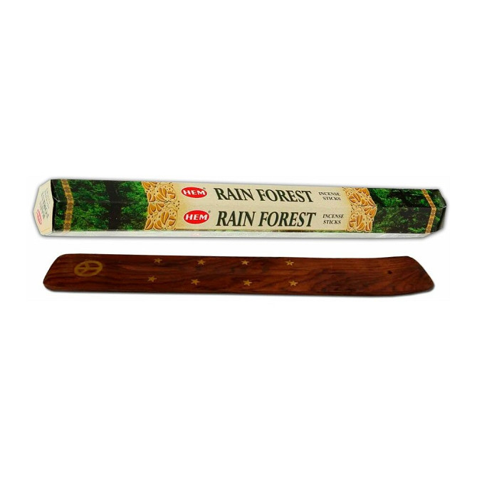 Благовоние HEM "Rain Forest" (Дождливый лес), 20 палочек + подставка  - изображение 1