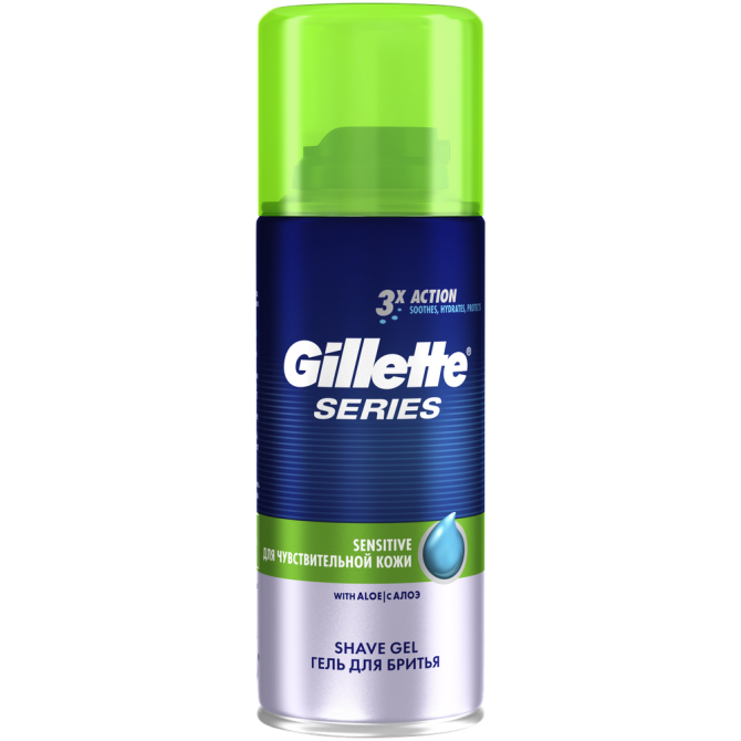 Гель для бритья Series Sensitive для чувствительной кожи Gillette, 200 г, 200 мл  - изображение 1