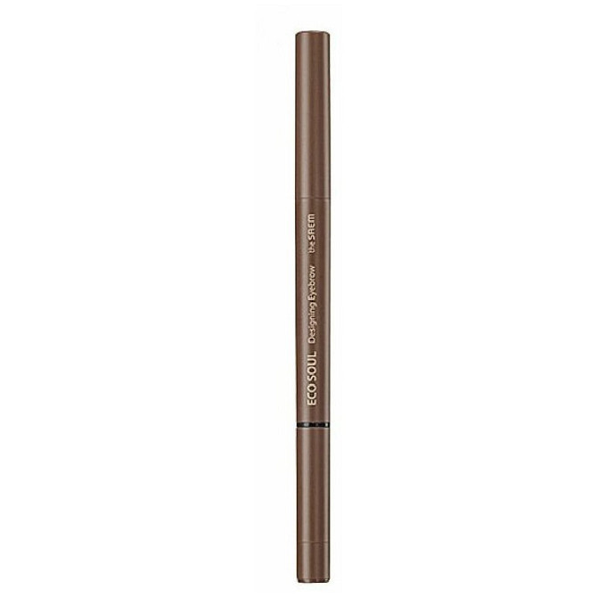 The Saem Карандаш для бровей Eco Soul Designing Eyebrow, оттенок 02 dark brown  - изображение 2