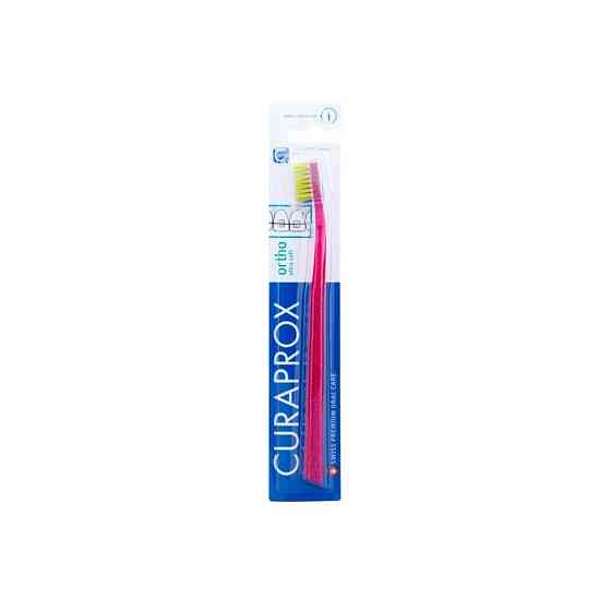 Ортодонтическая щетка Curaprox CS5460 ortho ultra soft, синий, диаметр щетинок 0.1 мм 