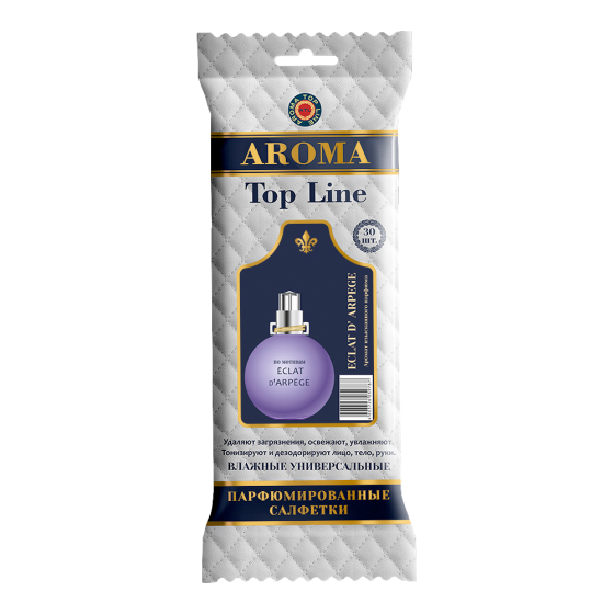 AROMA TOP LINE Влажные салфетки универсальные парфюмированные Eclat, 30 шт. 