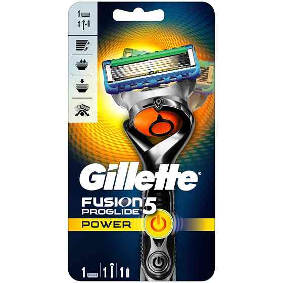 Gillette Fusion5 ProGlide Power Мужская Бритва , 1 кассета, с 5 лезвиями, с технологией FlexBall, c  