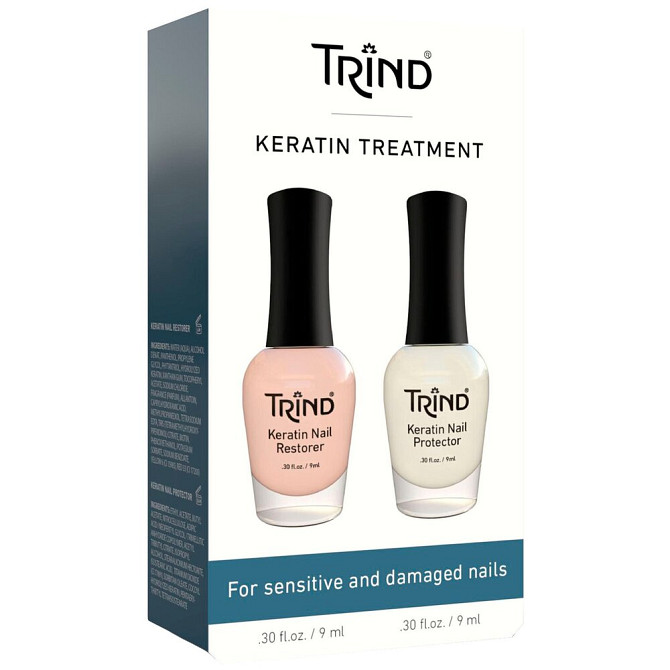 Trind Набор Keratin Nail Restorer & Keratin Nail Protector, 2 мл  - изображение 1