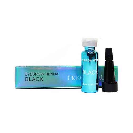 EkkoBeauty Хна для бровей, 7 г, black, 7 мл, 7 г 