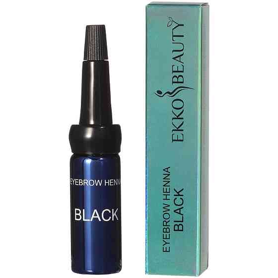 EkkoBeauty Хна для бровей, 7 г, black, 7 мл, 7 г 