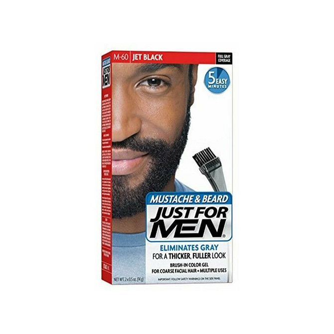 Just for men - краска для бороды Real Black m55 в комплекте с кисточкой  - изображение 3