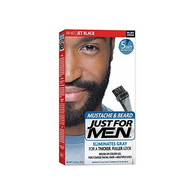 Just for men - краска для бороды Real Black m55 в комплекте с кисточкой  - изображение 2