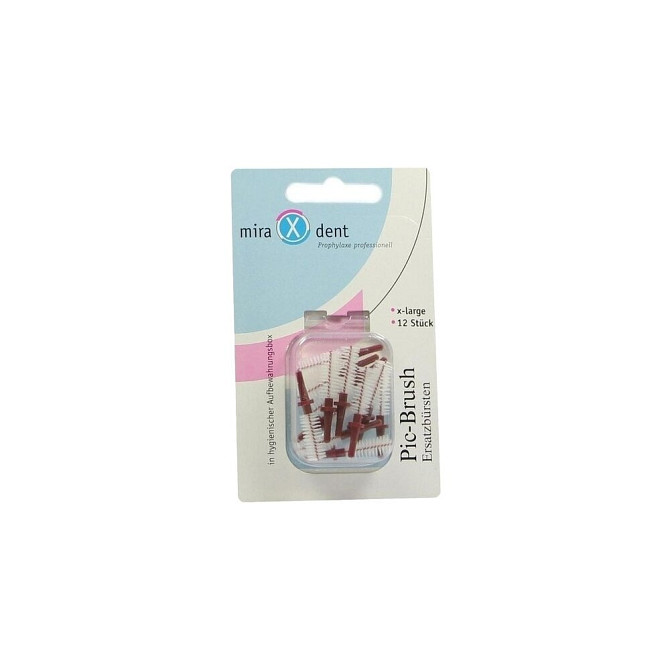 Насадка для зубного ершика miradent Pic-Brush X-Large бордовые 6.5 мм, бордовый, 6 шт.  - изображение 3