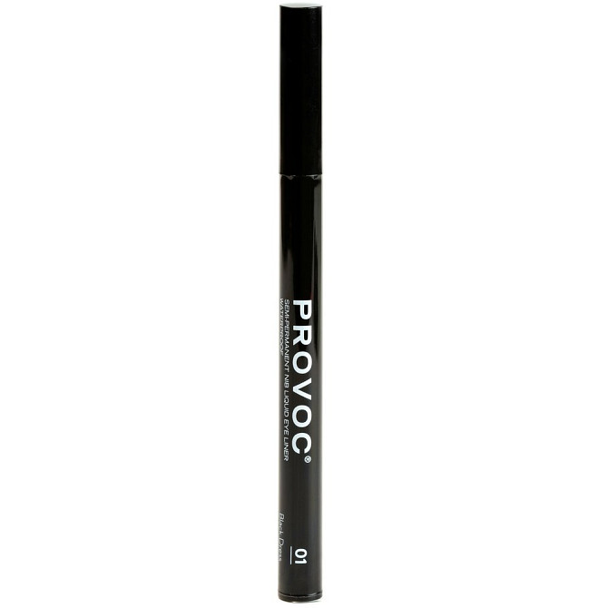 Provoc подводка-фломастер Semi Permanent Nib Liquid Eye Liner, оттенок 01 Black Dress  - изображение 1