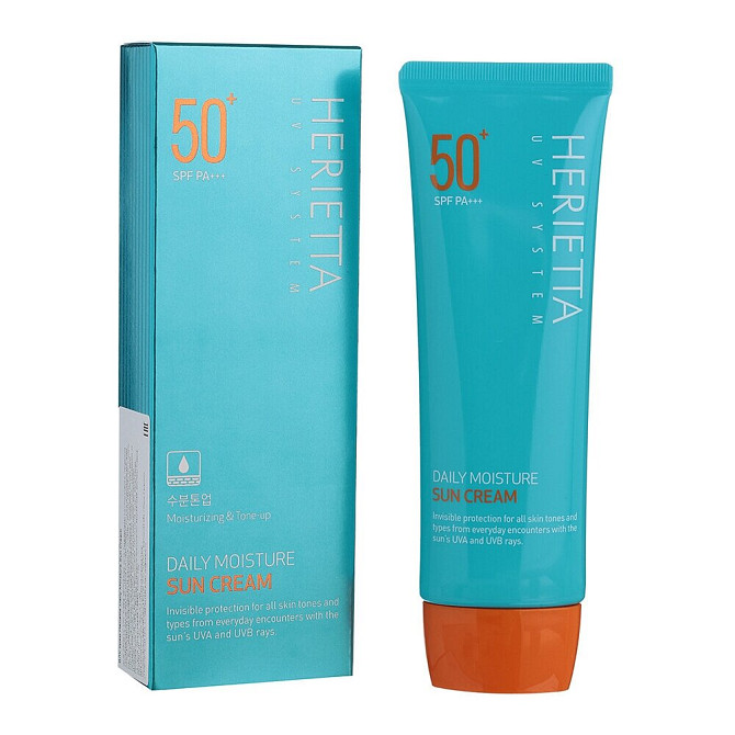 Солнцезащитный крем Welcos Kwailnara Herietta Daily Moisture Sun Cream SPF50+/ PA+++ (70 мл)  - изображение 1