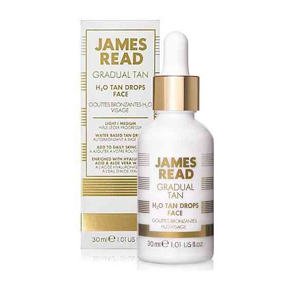 JAMES READ Капли-концентрат - освежающее сияние H2O TAN DROPS FACE (серия GRADUAL TAN), 30 мл 