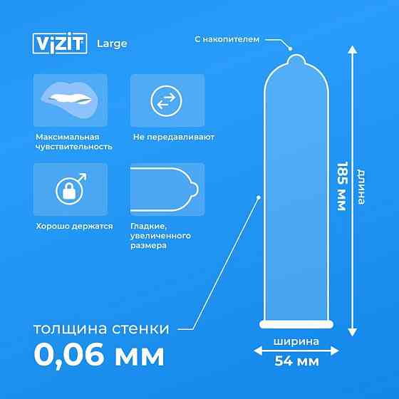 Презервативы Vizit Large, 12 шт. 