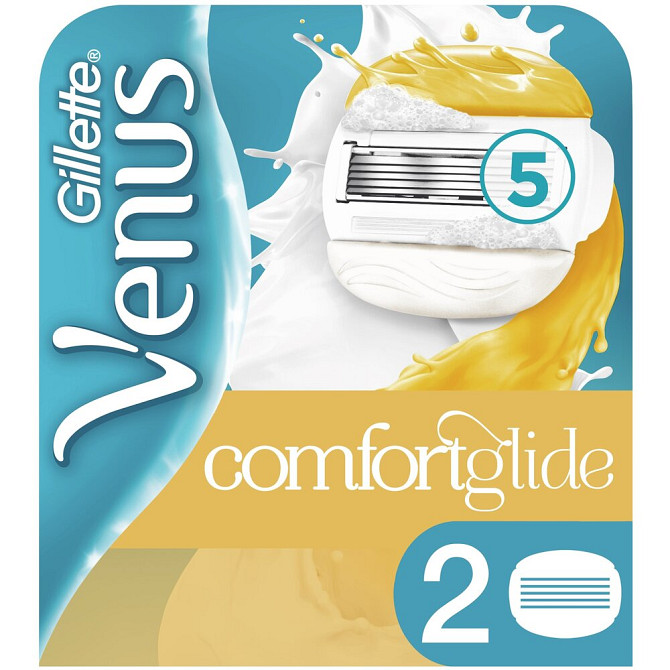 Venus ComfortGlide with Olay Сменные лезвия cо встроенными полосками с гелем для бритья, 4 шт., с 4   - изображение 1