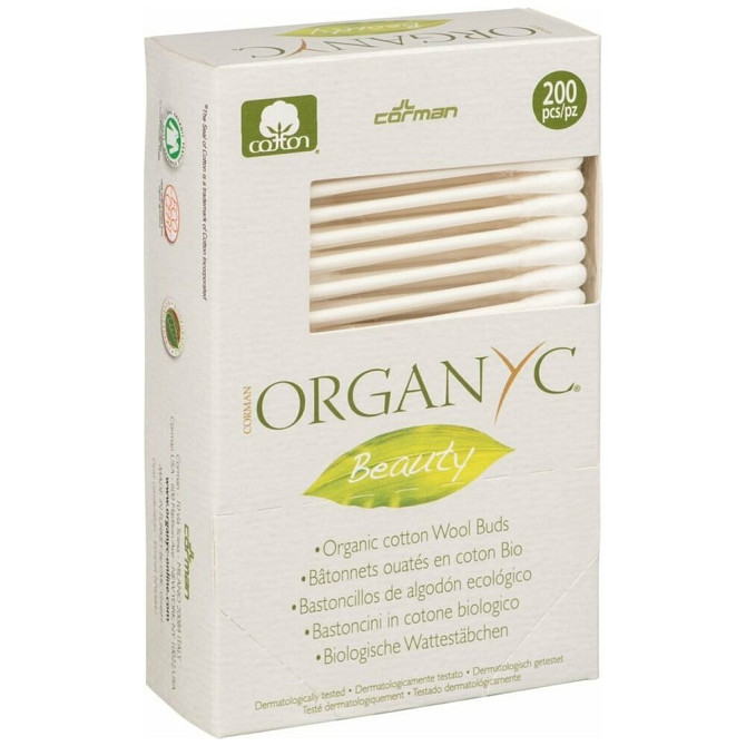 Ватные палочки Organyc Beauty из органического хлопка, 200 шт., коробка  - изображение 3