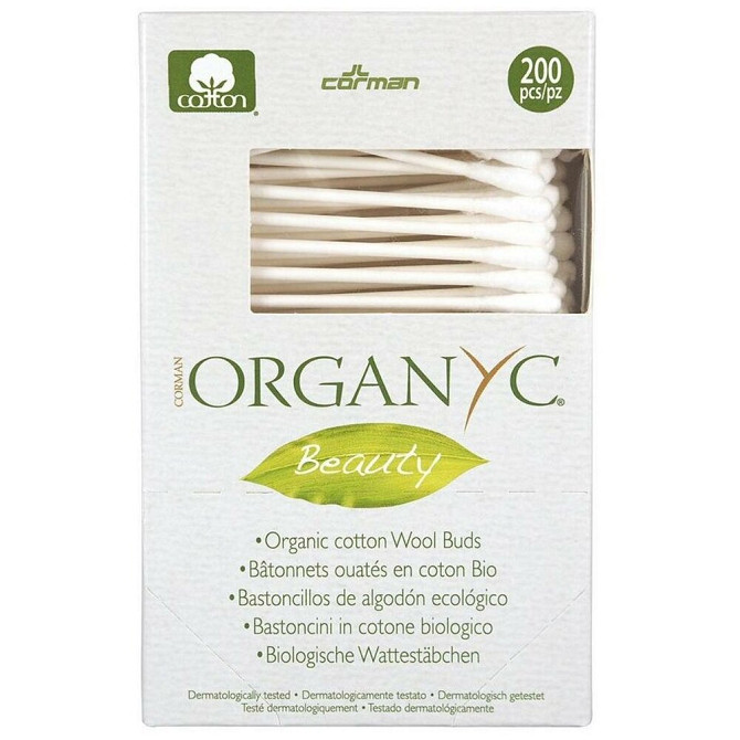 Ватные палочки Organyc Beauty из органического хлопка, 200 шт., коробка  - изображение 2