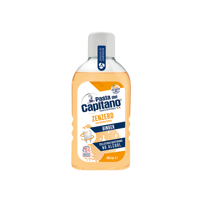 Pasta del Capitano ополаскиватель Антибактериальная защита и свежесть Экстракт имбиря, 400 мл, имбир  - изображение 1