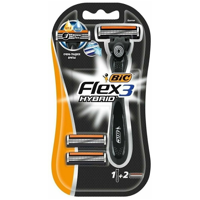 Bic Бритвенный станок +2 кассеты Flex 3 Hybrid  - изображение 1