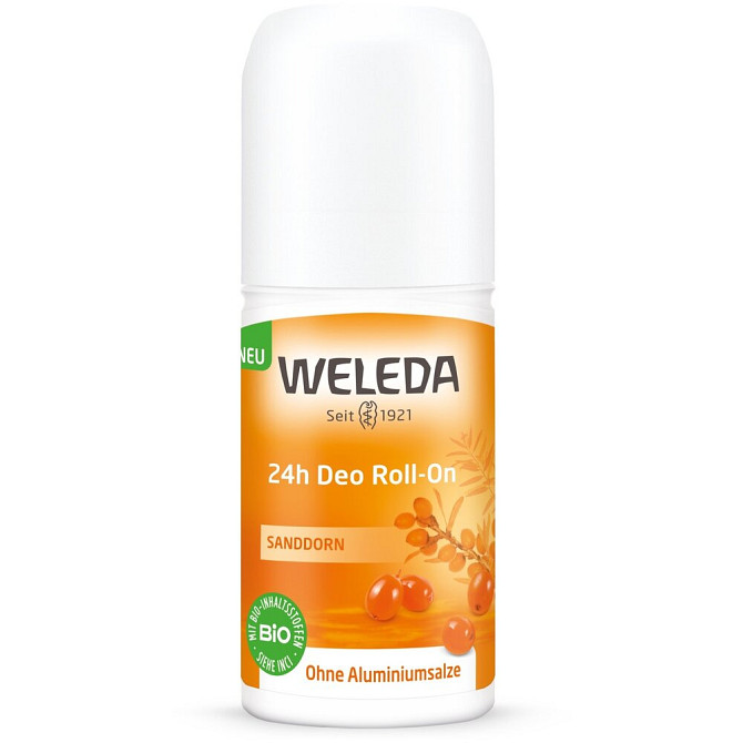 Weleda Дезодорант Sanddorn 24 часа, ролик, 50 мл, 90 г, 1 шт.  - изображение 1