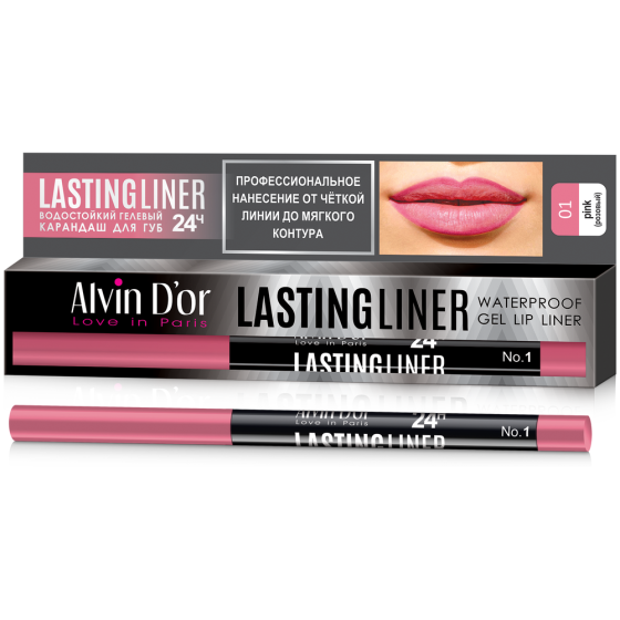 Alvin D'or Гелевый карандаш для губ автоматический Lasting Liner, 06 berry (ягодный) 