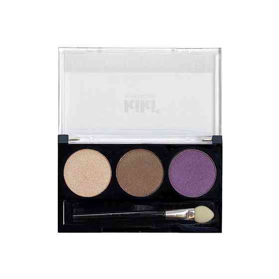 Тени для век KIKI Shadow Trio Collection Color 102, палетка теней 