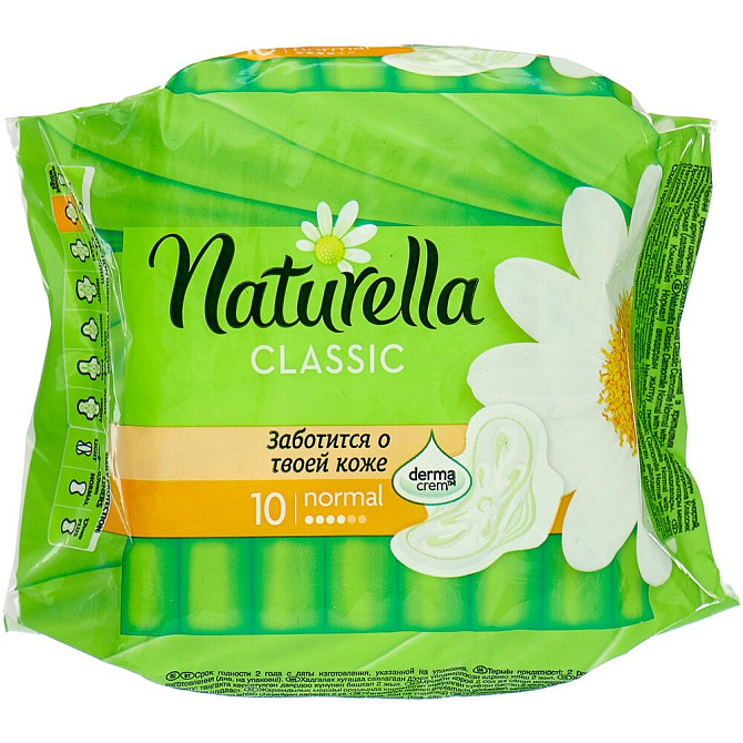 Naturella прокладки Camomile Classic Normal, 4 капли, 18 шт.  - изображение 1