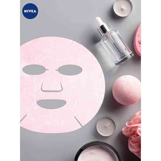 Nivea Гиалуроновая тканевая маска Organic Rose, 28 г, 28 мл 