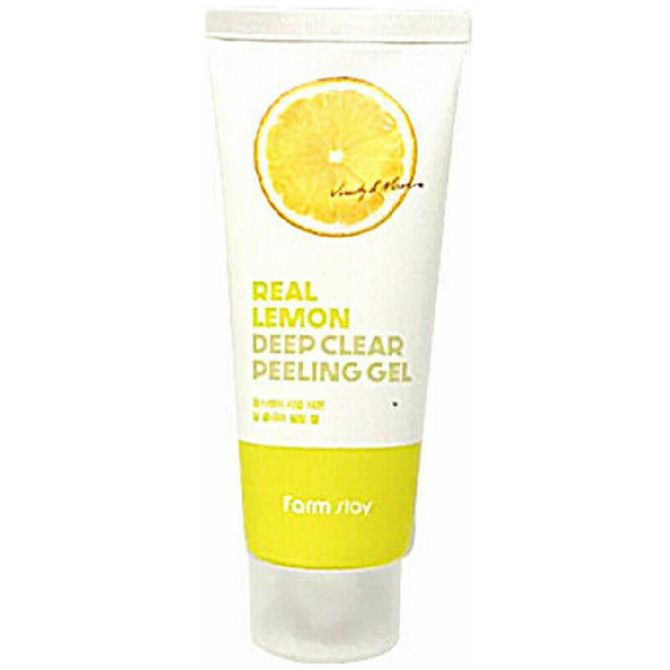 Пилинг-скатка для лица с лимоном FarmStay Real Lemon Deep Clear Peeling Gel, 100ml  - изображение 2