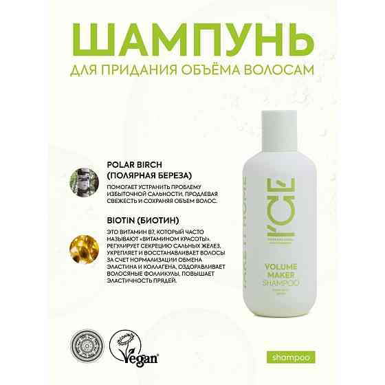 Шампунь для придания объёма волосам Volume Maker ICE by Natura Siberica take it home 250 мл 
