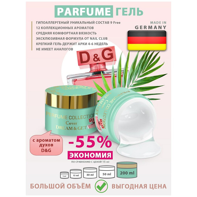 Nail Club professional Парфюмированный гель для моделирования ногтей Clear DREAM&GET, 200 мл.  - изображение 1