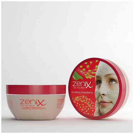 Очищающая глиняная маска для лица с ароматом клубники Zenix Clay Face Mask Strawberry 