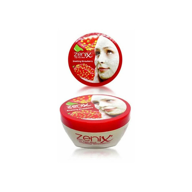 Очищающая глиняная маска для лица с ароматом клубники Zenix Clay Face Mask Strawberry  - изображение 1