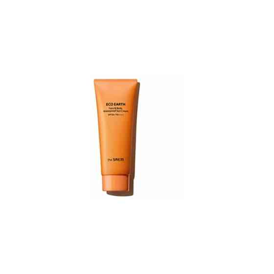 Водостойкий солнцезащитный крем для лица и тела The Saem Eco Earth Face&Body Waterproof Sun Cream SP 