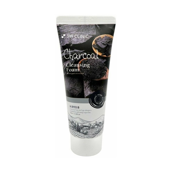 3W CLINIC Глубокоочищающая пенка для сужения пор Charcoal Cleansing Foam  - изображение 2