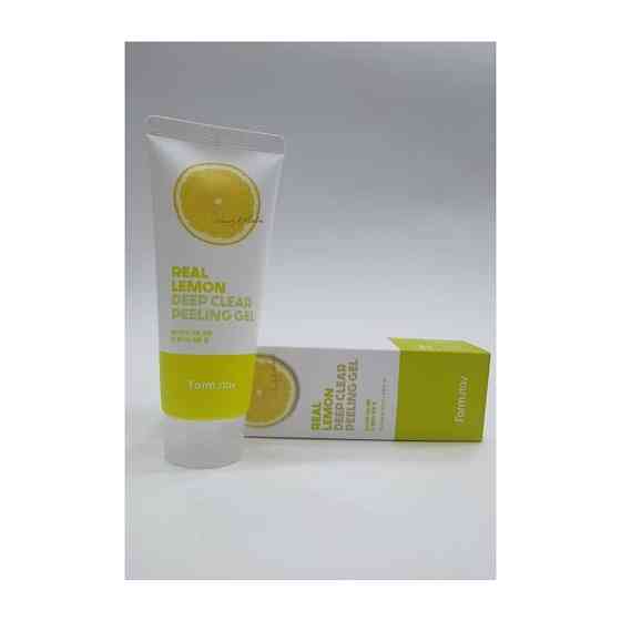 FarmStay Отшелушивающий гель с экстрактом лимона Real Lemon Deep Clear Peeling Gel 