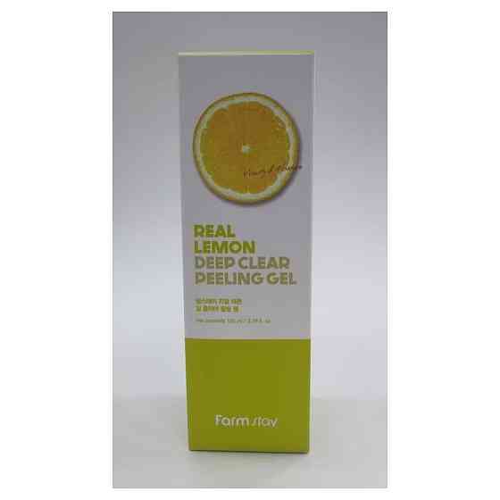 FarmStay Отшелушивающий гель с экстрактом лимона Real Lemon Deep Clear Peeling Gel 