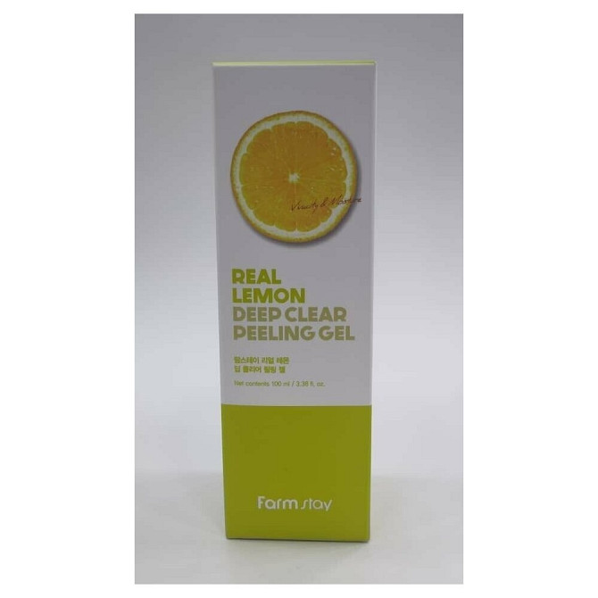 FarmStay Отшелушивающий гель с экстрактом лимона Real Lemon Deep Clear Peeling Gel  - изображение 3