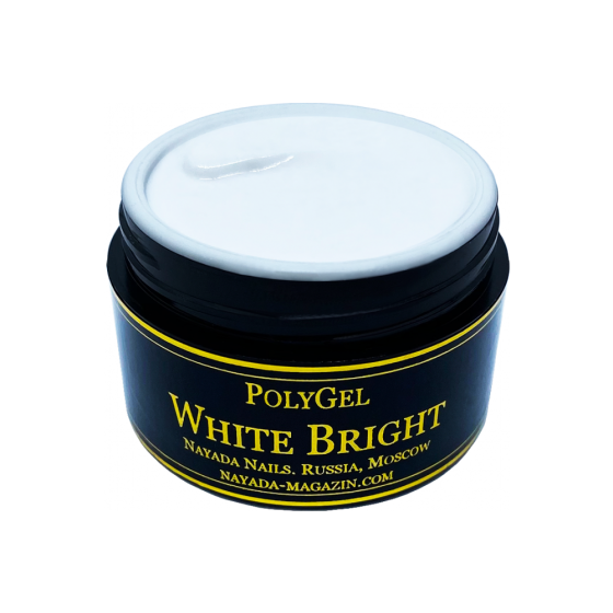 Полигель для наращивания ногтей Nayada White Bright 20 гр 