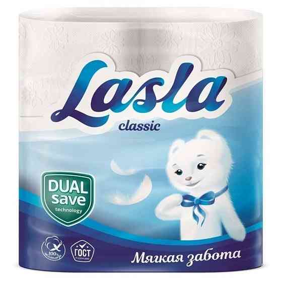 Туалетная бумага 2-слойная Lasla Classic, 4 шт 