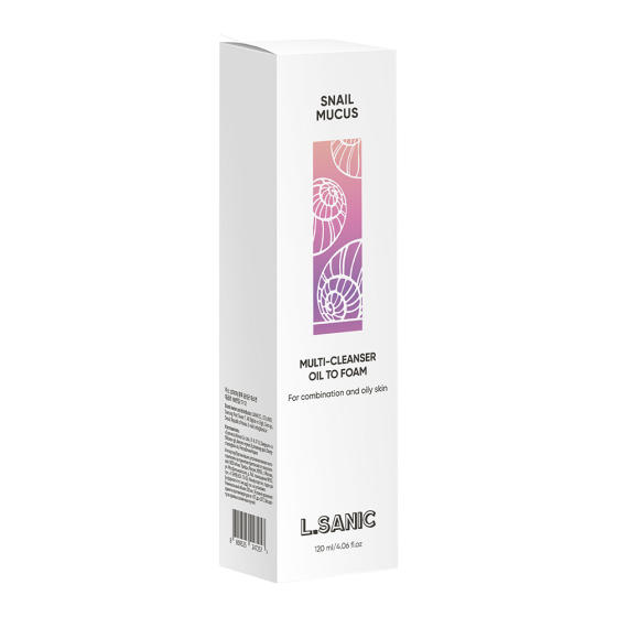 L.Sanic Масло-пенка гидрофильное для лица Snail Mucus Multi-Cleanser oil to foam, 120 мл 