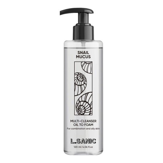 L.Sanic Масло-пенка гидрофильное для лица Snail Mucus Multi-Cleanser oil to foam, 120 мл 