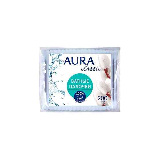 Ватные палочки AURA Classic 200 шт. 