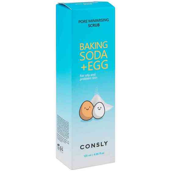 Consly Скраб с содой и яичным белком Baking soda & egg pore, 120 мл 