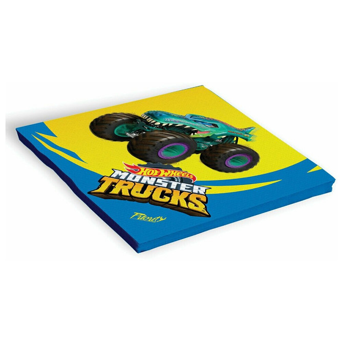 Салфетки PRIORITY Hot Wheels Monster Trucks, 12 листов, 1 пачка  - изображение 2