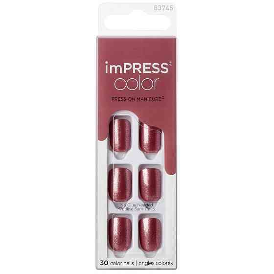 Kiss Твердый лак Импресс Маникюр Однотонный "Белый пион", длина короткая Impress Manicure Color KIMC 