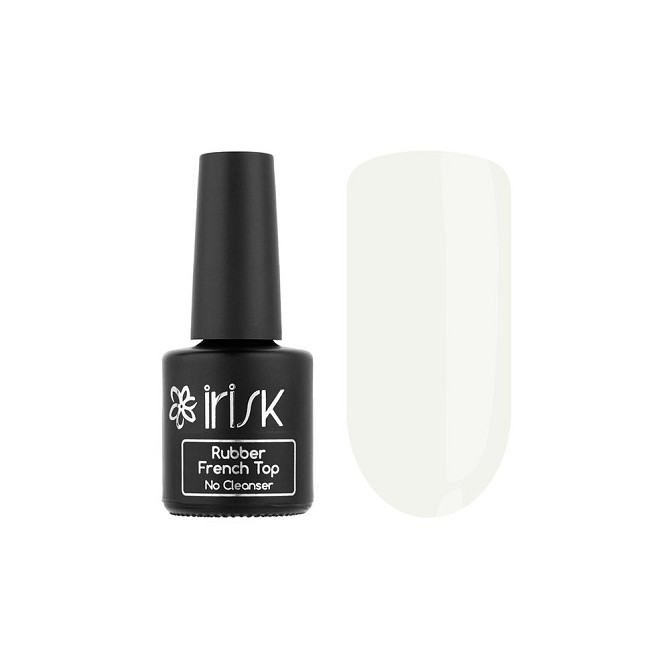 Irisk Professional Верхнее покрытие Rubber French Top No Cleanser, 23 black silver, 10 мл  - изображение 1