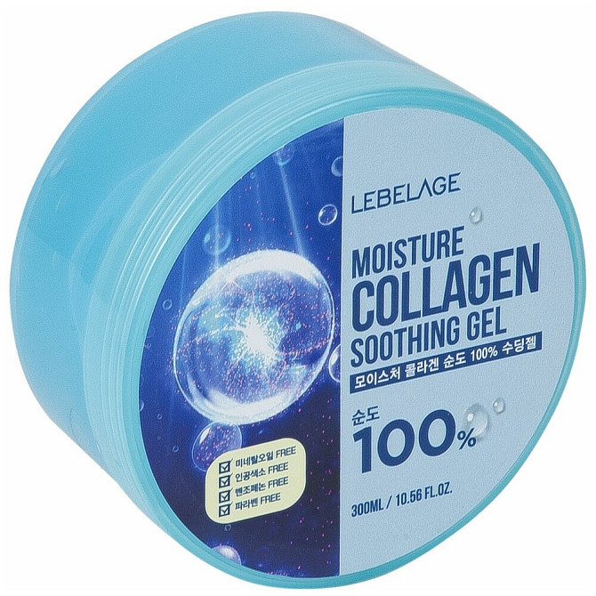 Lebelage Универсальный гель с коллагеном / Moisture Collagen 100% Soothing Gel, 300 мл  - изображение 1