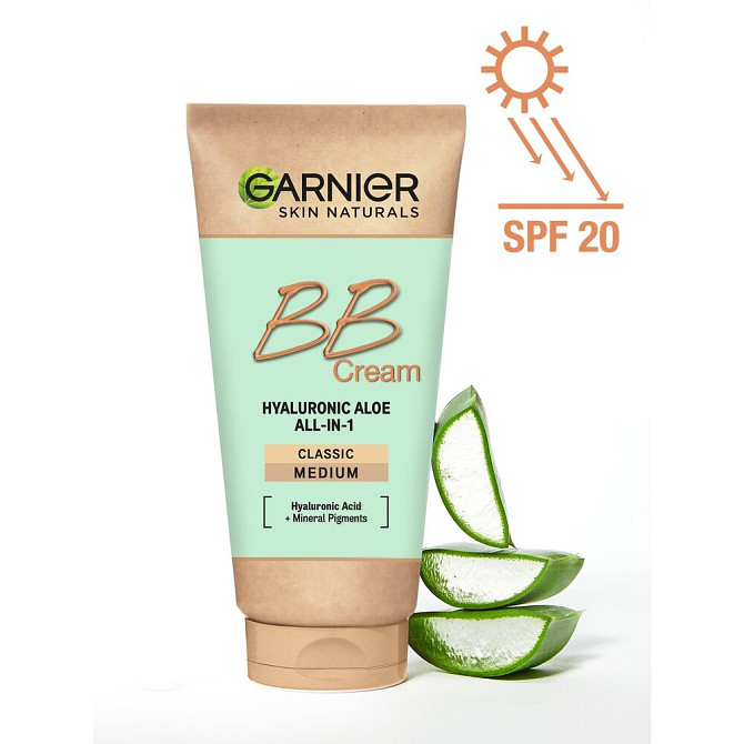 Garnier BB-крем Гиалуроновый алоэ-уход 5-в-1 для нормальной кожи, светло-бежевый, 50 мл /  - изображение 1