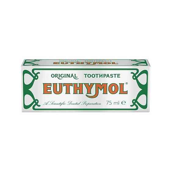 Зубная паста Euthymol Original, 75 мл. Отбеливающая, антисептическая, противовоспалительная, без фто 